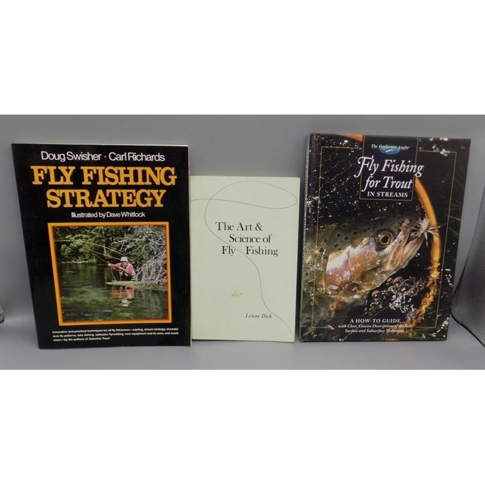 3 Fly Fishing Books Art & Science Strategy For Trout Lenox Dick Swisher Richard
